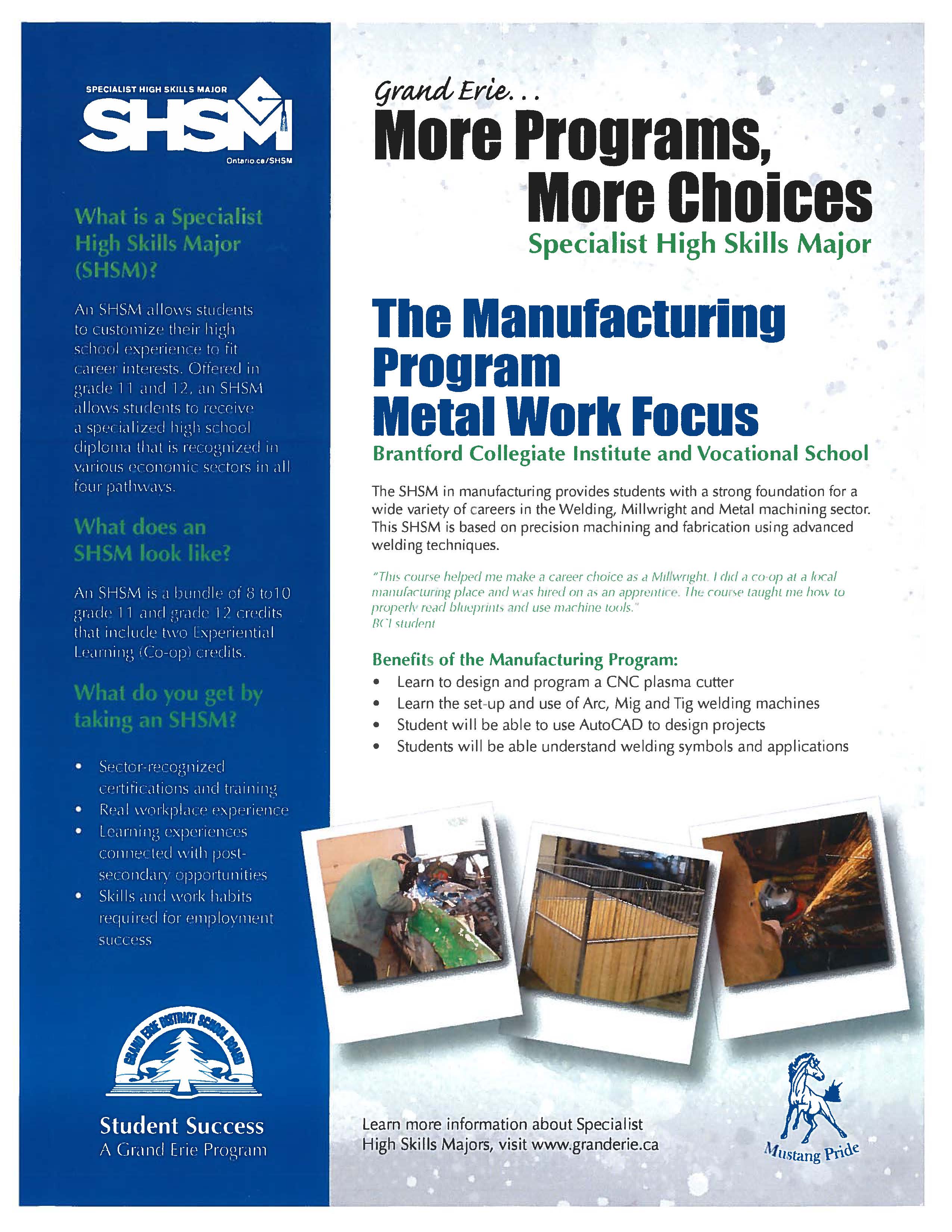 Manufacturing SHSM Handout