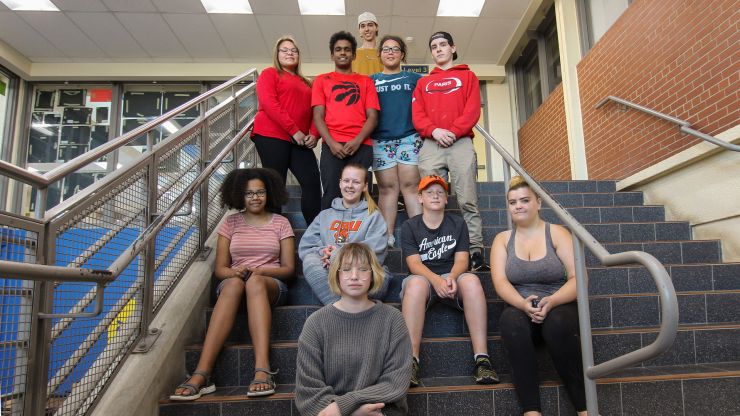 Photo of students at summer school